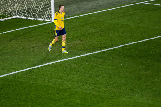 Viktor Claesson of Sweden looks dejected