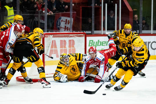 Skellefteås målvakt Linus Söderström och Timrås Anton