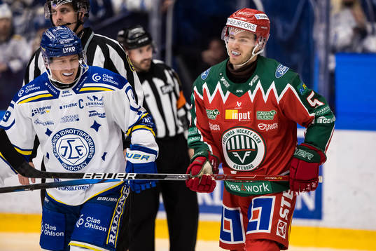 Leksands Patrik Zackrisson och Frölundas Filip Johansson