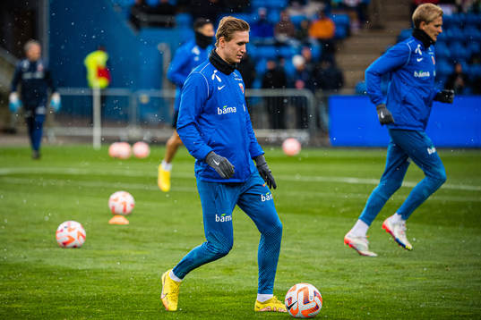 Ola Solbakken of Norway warms up