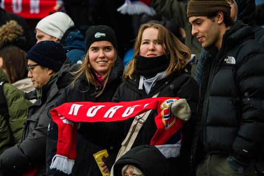Spectators in the stands