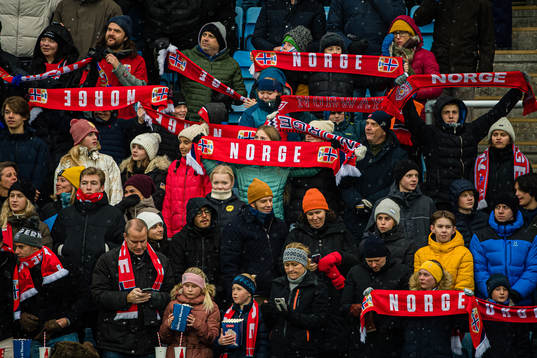 Spectators in the stands