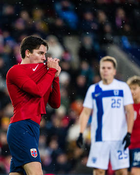 Hugo Vetlesen of Norway reacts