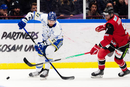 Leksands Marek Hrivik och Malmö Redhawks Kim Rosdahl