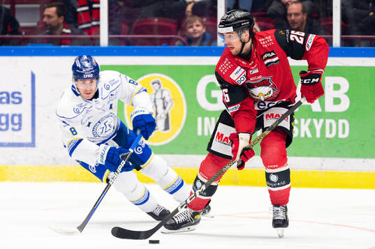 Leksands Matt Caito och Malmö Redhawks Thomas Schemitsch