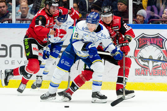 Leksands Kalle Östman och Malmö Redhawks Fredrik