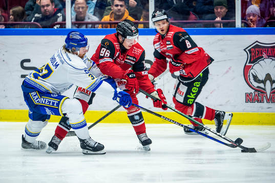 Malmö Redhawks Lukas Wernblom mot Leksands Anton Lindholm