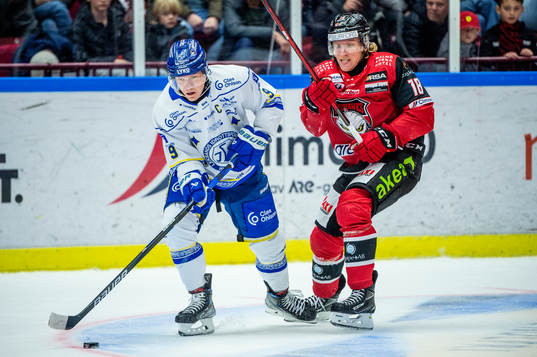 Leksands Patrik Zackrisson mot Malmö Redhawks Marcus