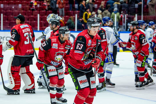 Malmö Redhawks Fredrik Händemark deppar med lagkamraterna