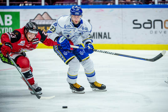 Malmö Redhawks Christoffer Forsberg mot Leksands Mikael