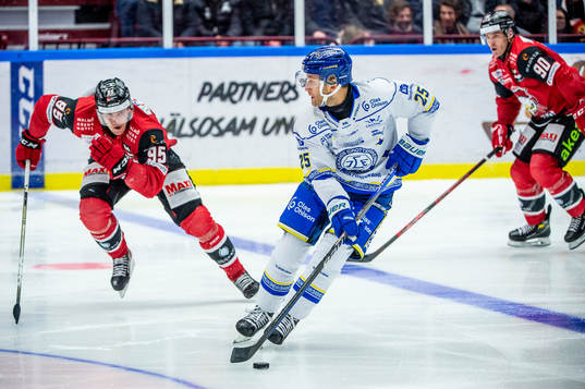Leksands Carter Camper mot Malmö Redhawks Carl Persson och
