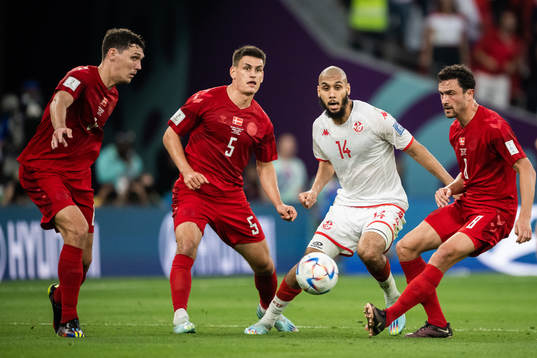 Andreas Christensen, Joakim Mæhle and Thomas Delaney of