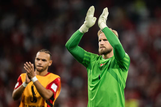 goalkeeper Kasper Schmeichel of Denmark