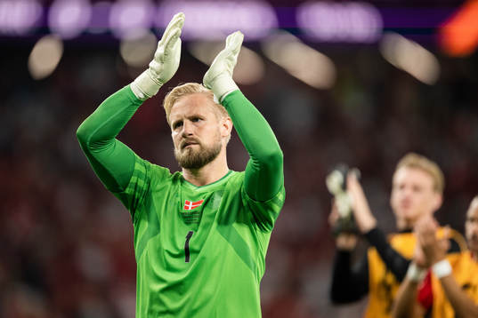 goalkeeper Kasper Schmeichel of Denmark
