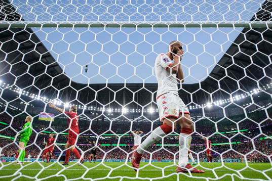Issam Jebali of Tunisia looks dejected
