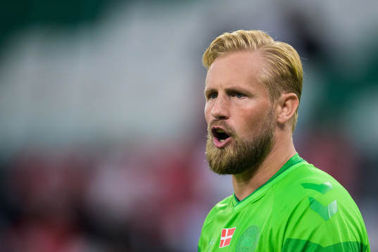 Goalkeeper Kasper Schmeichel of Denmark