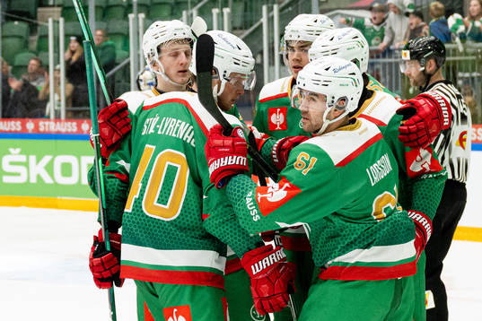 Ludvig Larsson of Rögle celebrates