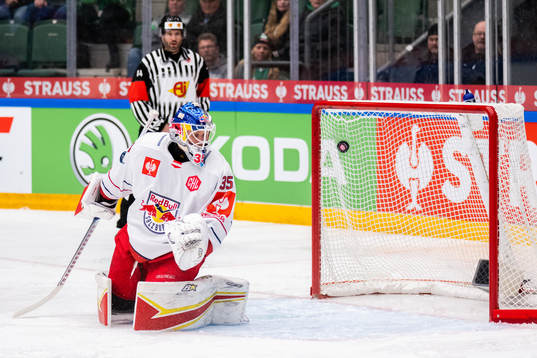 Goalkeeper Atte Tolvanen of RB Salzburg as Ludvig Larsson