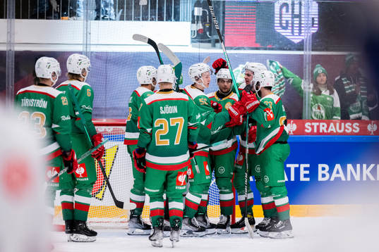 Adam Engström, Daniel Zaar and Oskar Pettersson of Rögle