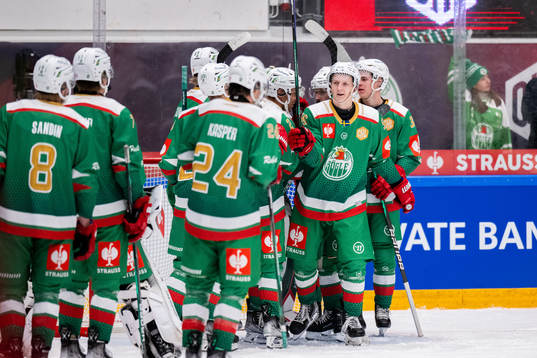 Adam Engström of Rögle celebrates