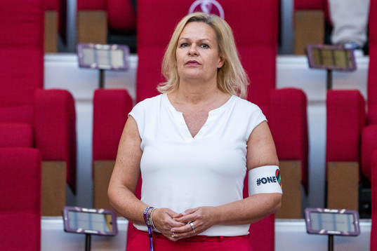 Nancy Faeser, interior minister of Germany, who is seen
