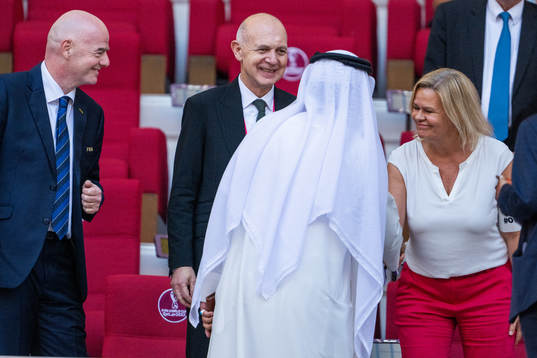 Gianni Infantino, president of Fifa, and Bernd Neuendorf,