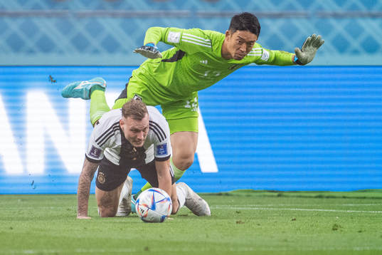 Antonio Rüdiger of Germany is awarded a penalty in duel