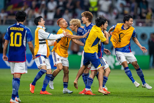 Players of Japan celebrate