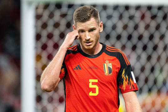 Jan Vertonghen of Belgium looks dejected