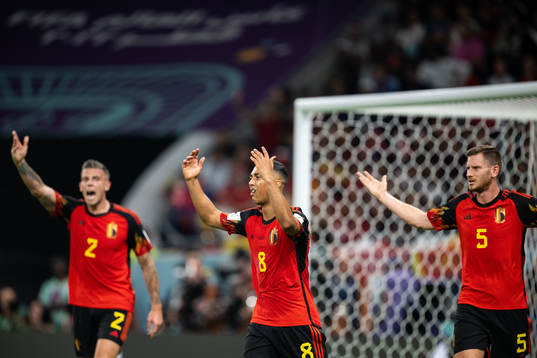 Toby Alderweireld, Youri Tielemans and Jan Vertonghen of