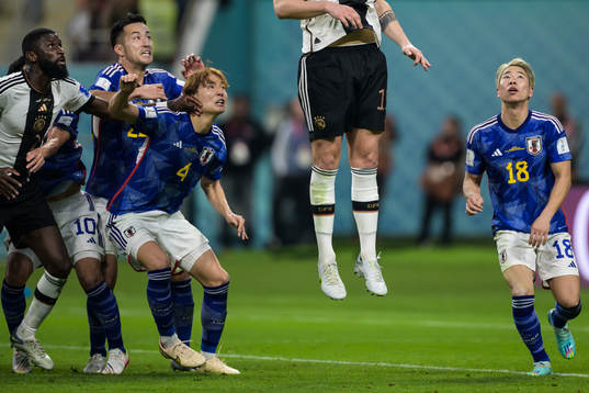 Antonio Rüdiger of Germany and Maya Yoshida, Kou Itakura
