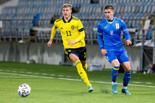 Sveriges Lukas Björklund och Ukrainas Yehor Yarmoliuk