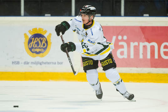 Östersunds Linus Rotbakken innan ishockeymatchen i