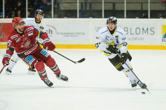 Östersunds Karl Johansson och Modos Josh Dickinson