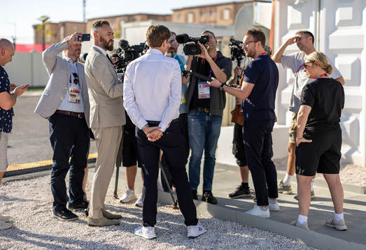 [DK=20221123: Pressemøde i Doha, Qatar - Jakob Jensen,