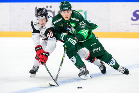 Malmö Redhawks Lukas Wernblom och Färjestads Max Lindroth