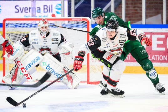 Malmö Redhawks Fredrik Händemark och Färjestads Remi Elie