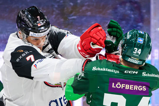 Malmö Redhawks Oliver Lauridsen och Färjestads Michael
