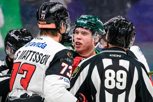 Malmö Redhawks Adam Ollas Mattsson och Färjestads Oscar