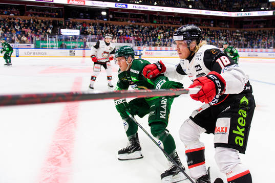 Färjestads Patrik Lundh och Malmö Redhawks Marcus