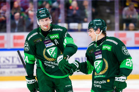 Färjestads Victor Ejdsell och Joel Nyström