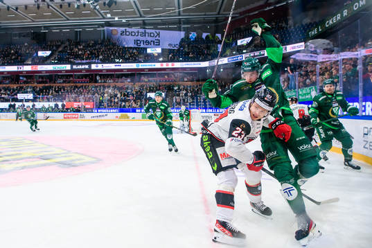 Malmö Redhawks Christoffer Forsberg och Färjestads