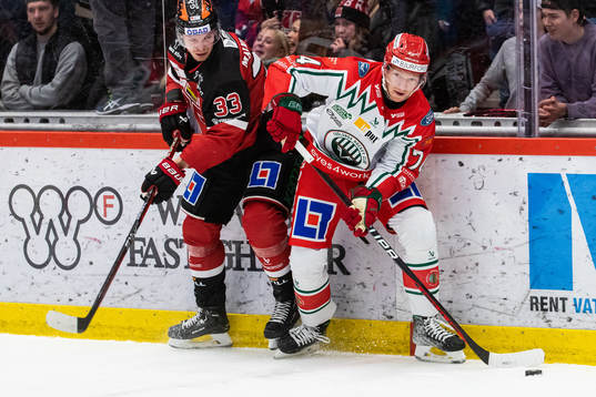 Örebros Christopher Mastomäki och Frölundas Andreas