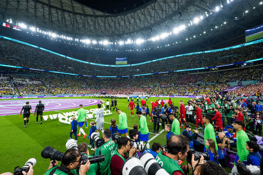 Players of of Brazil and of Serbia