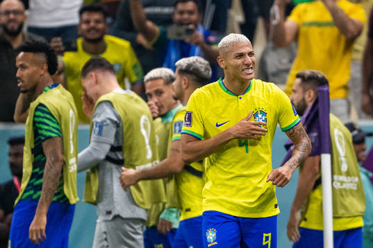 Richarlison of Brazil celebrates
