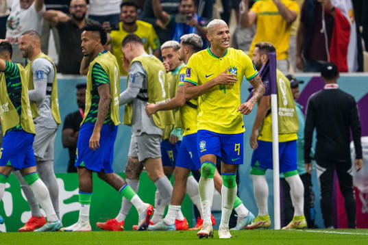 Richarlison of Brazil celebrates