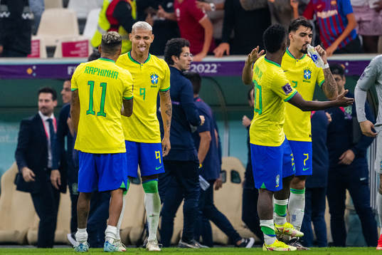 Raphinha and Richarlison of Brazil
