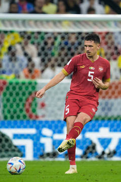 Milos Veljkovic of Serbia
