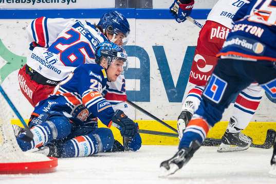 Oskarshamns Lukas Pilö och Växjös Hugo Gustafsson