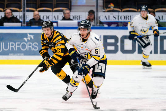 HV71s Andy Miele och Skellefteås Elias Stenman